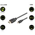 Goobay HDMI 2.0 / Micro HDMI Kabel med Ethernet - 1.5m
