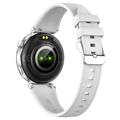i222 Smartwatch til kvinder med 1.19" AMOLED-skærm - sølv / hvid