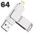 iDiskk OTG USB Stik - USB Type-A/Lightning - 64GB