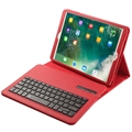 iPad 10.2 2019/2020/2021 Cover med Bluetooth Tastatur (Open Box - God stand) - Rød