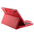 iPad 10.2 2019/2020/2021 Cover med Bluetooth Tastatur (Open Box - God stand) - Rød