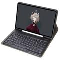 iPad 10.2" 2019/2020/2021 Bluetooth-tastaturcover M. Trådløs Tastatur - Engelsk Layout - Sort