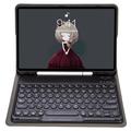 iPad 10.2" 2019/2020/2021 Bluetooth-tastaturcover M. Trådløs Tastatur - Engelsk Layout - Sort