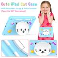 iPad 10.2 2019/2020/2021 Sød kat Hybrid-etui med kickstand