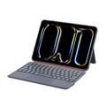 iPad 2022/2025/Air 11 2024/2025 K10P Magnetisk lædertastaturetui med touchpad - Sort