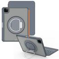 iPad 2022/2025/Air 11 2024/2025/2026TU3607 Baggrundsbelyst magnetisk tastaturetui med 360 graders roterende stativ