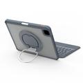 iPad 2022/2025/Air 11 2024/2025 TU3607 Baggrundsbelyst magnetisk tastaturetui med 360 graders roterende stativ - grå