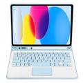 iPad 2022/2025 Cover med Bluetooth Tastatur - Lyseblå