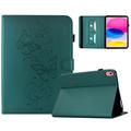 iPad 2022/2025 Butterfly Smart Folio-etui med kortlommer - grøn