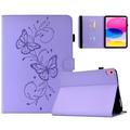 iPad 2022/2025 Butterfly Smart Folio-etui med kortlommer - Lilla