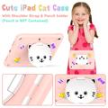 iPad 2022/2025 Sød kat Hybrid-etui med kickstand - Pink