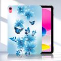 iPad 2022/2025 Stilfuld Ultra-Slim TPU Cover - Blå Sommerfugl