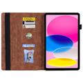 iPad 2022/2025 Business Style Mat Flip Cover - Brun