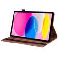 iPad 2022/2025 Business Style Mat Flip Cover - Brun