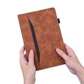 iPad 2022/2025 Business Style Mat Flip Cover - Brun