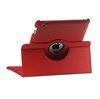 Rotary læder taske til iPad 4 / iPad 3 / iPad 2 - PU læder - Rød