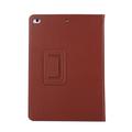 iPad 9.7 (2017/2018) Elegant folio-etui med stativ - Brun