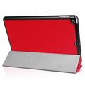iPad 9.7 2017/2018 Tri-fold Smart Folio cover med flip-over skærm - Rød