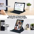 iPad Air 11 2024/2025 360 Roterende Smart Cover med Bluetooth-tastatur - mørkeblå