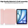 iPad Air 11 2024/2025 360 Roterende Smart Cover med Bluetooth-tastatur - Pink