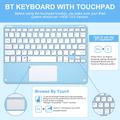 iPad Air 11 2026/2025/2024/iPad Air 2022/2020 Bluetooth-tastaturetui - babyblå