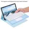 iPad Air 11 2026/2025/2024/iPad Air 2022/2020 Bluetooth-tastaturetui - babyblå