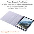 iPad Air 11 2026/2025/2024/iPad Air 2022/2020 Bluetooth-tastaturetui - Lilla
