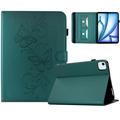 iPad Air 11 2026/iPad Pro 11 2022/iPad Air 2022 Butterfly Smart Folio-etui med kortlommer - grøn