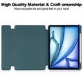 iPad Air 13 2024/2025 360 Roterende Smart Cover med Bluetooth-tastatur - Sortgrøn