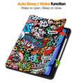 iPad Air 13 (2025) Tri-Fold Series Smart Folio-etui - Graffiti