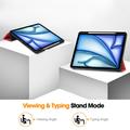iPad Air 13 (2025) Tri-Fold Series Smart Folio-etui - rød