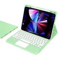 iPad Air 13 2026/2025/2024/iPad Pro 12.9 2022/2021/2020/2018 Bluetooth-tastaturetui - Matcha grøn