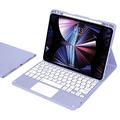 iPad Air 13 2026/2025/2024/iPad Pro 12.9 2022/2021/2020/2018 Bluetooth-tastaturetui - Lilla