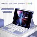iPad Air 13 2026/2025/2024/iPad Pro 12.9 2022/2021/2020/2018 Bluetooth-tastaturetui - Lilla