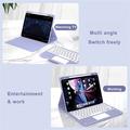 iPad Air 13 2026/2025/2024/iPad Pro 12.9 2022/2021/2020/2018 Bluetooth-tastaturetui - Lilla
