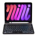 iPad Mini 2021/2024 Bluetooth-tastaturetui - Mørkeblå