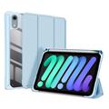 iPad Mini (2026) Dux Ducis Toby Tri-Fold Smart Folio Cover - Babyblå