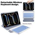 iPad Pro 11 2024/2025 360 Roterende Smart Cover med Bluetooth-tastatur - Lilla