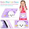 iPad Pro 11 2024/2025 Sød kat Hybrid-etui med kickstand - lyslilla