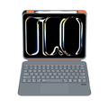 iPad Pro 11 2024/2025 TU3607P Baggrundsbelyst magnetisk tastaturetui med 360 graders roterende stativ - grå