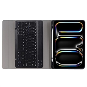 iPad Pro 11 2024/2025 Cover med Bluetooth Tastatur (Open Box - God stand) - Sort