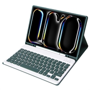 iPad Pro 11 2024/2025 Cover med Bluetooth Tastatur - Mørkegrøn