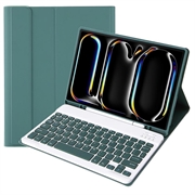 iPad Pro 11 2024/2025 Cover med Bluetooth Tastatur - Mørkegrøn