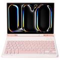 iPad Pro 11 2024/2025 Cover med Bluetooth Tastatur - Pink