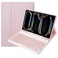 iPad Pro 11 2024/2025 Cover med Bluetooth Tastatur - Pink