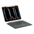 iPad Pro 13 2024/2025 TU3609P Baggrundsbelyst magnetisk tastaturetui med 360 graders roterende stativ - sort