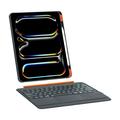 iPad Pro 13 2024/2025 TU3609P Baggrundsbelyst magnetisk tastaturetui med 360 graders roterende stativ - sort