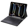 iPad Pro 13 2024/2025 Cover med Bluetooth Tastatur - Mørkeblå