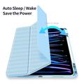 iPad Pro 13 2024/2025 Dux Ducis Toby Tri-Fold Smart Folio Cover - Babyblå