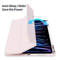 iPad Pro 13 (2024) Dux Ducis Toby Tri-Fold Smart Folio Cover - Lysepink
